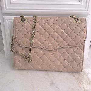 Pink quilted Rebecca Minkoff shouulder bag